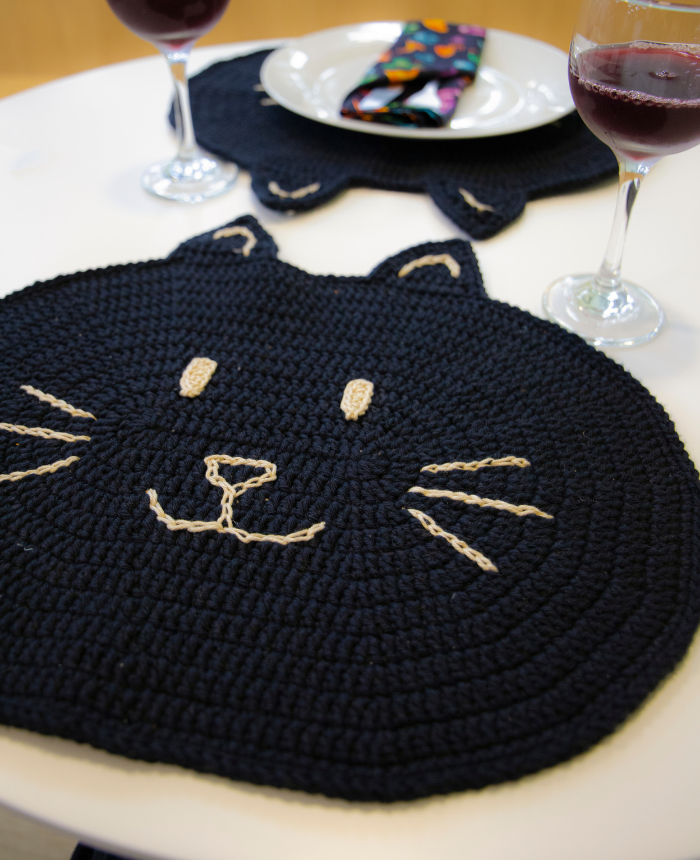 Black Cat Halloween Placemat